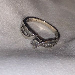 1/4 ct tw Princess-Cut 10k White Gold